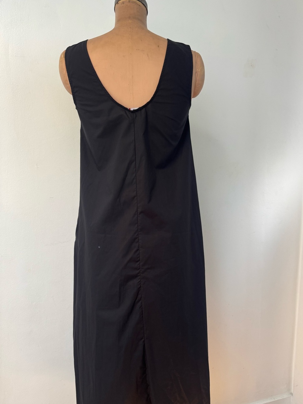 EMC black cotton maxi sack of a dress size SMALL - Picture 5 of 10
